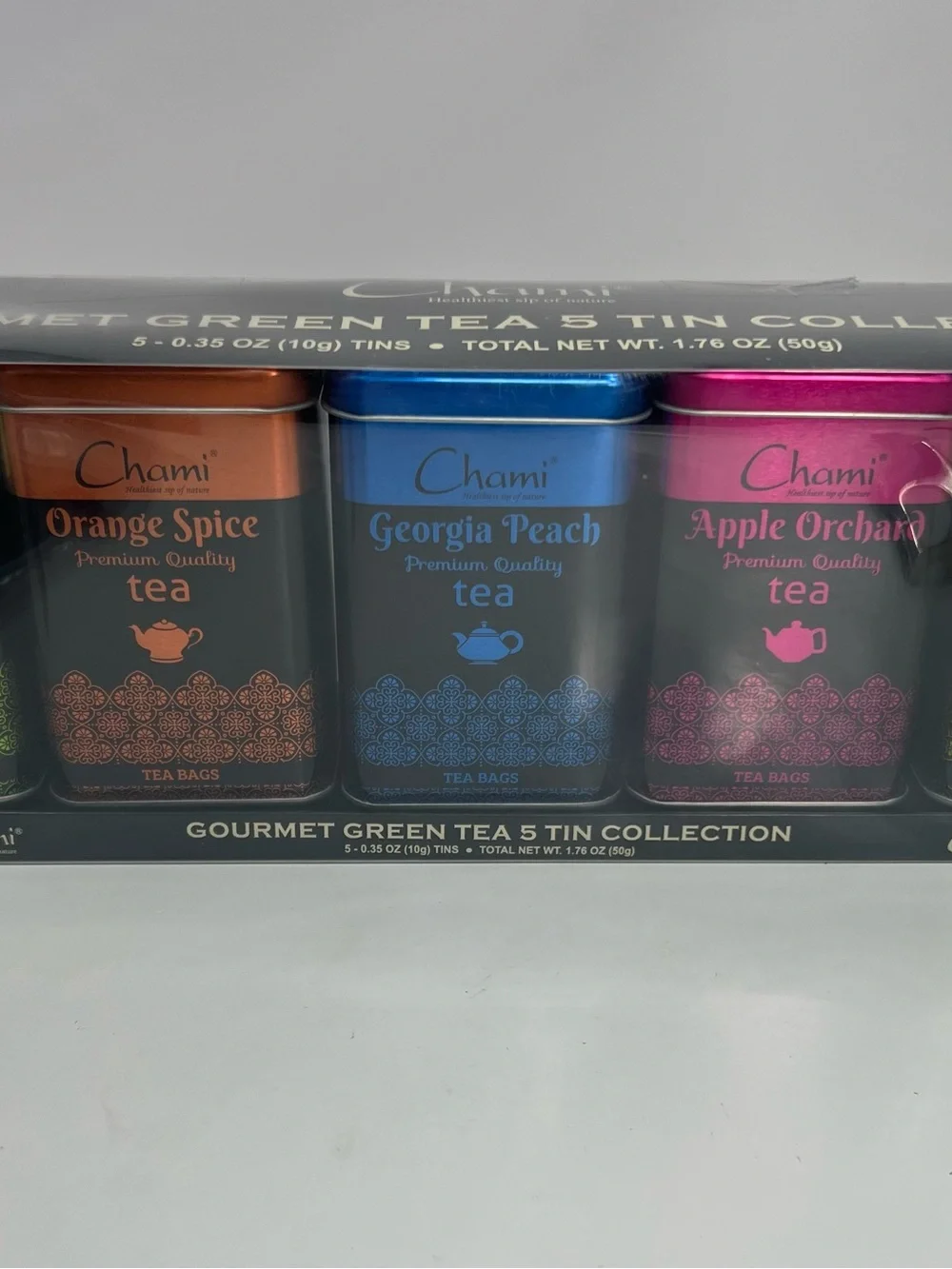 Chami Gourmet Green Tea 5 Tin Collection Premium Quality Tea Collectible Tin New